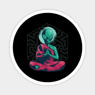 Alien Yoga Magnet